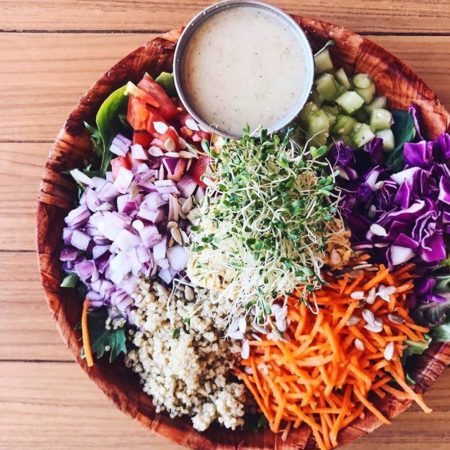 Healthy salad at Active Culture